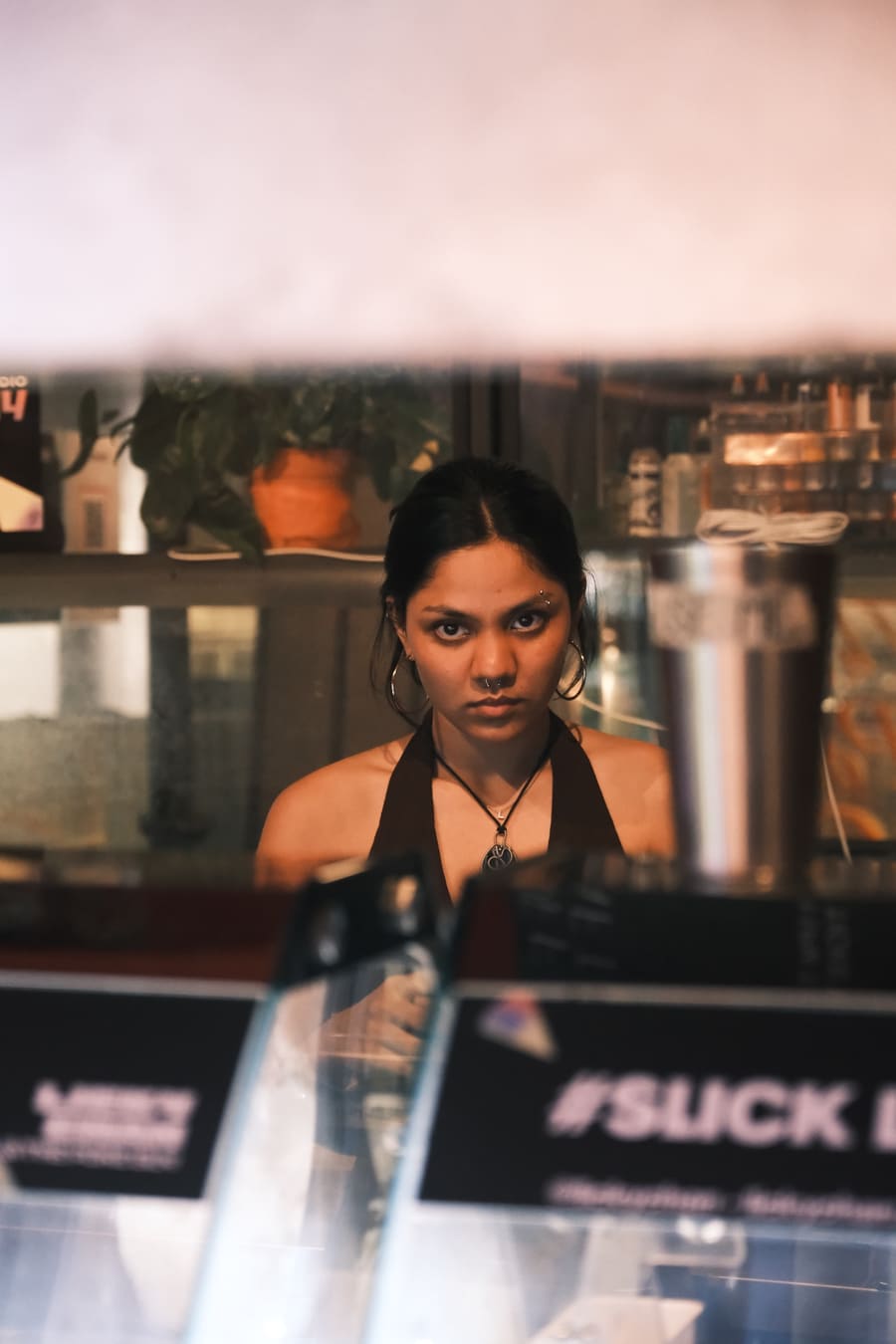 Woman Behind Glass